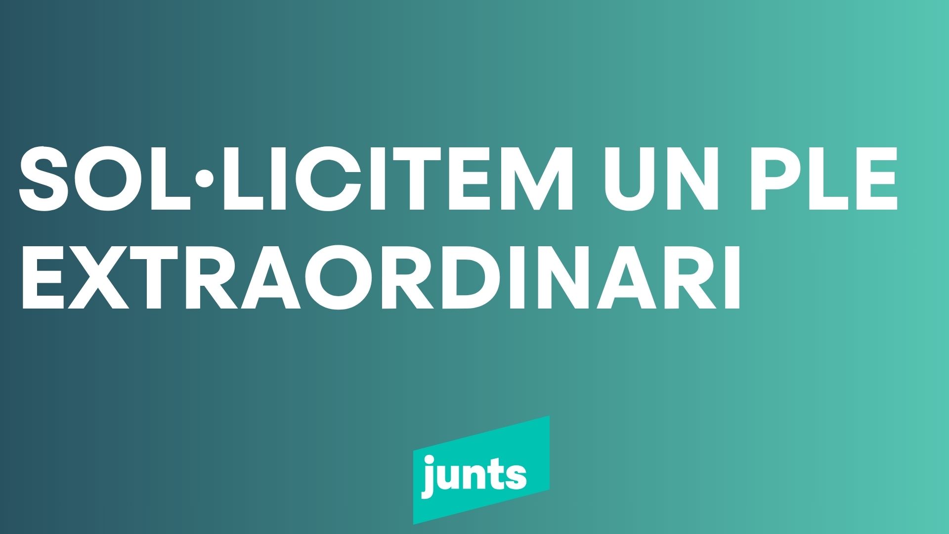 Sol·licitem un ple extraordinari