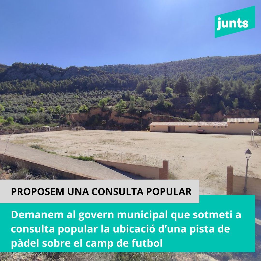 Proposem una consulta popular sobre la construcció d’una pista de pàdel al camp de futbol